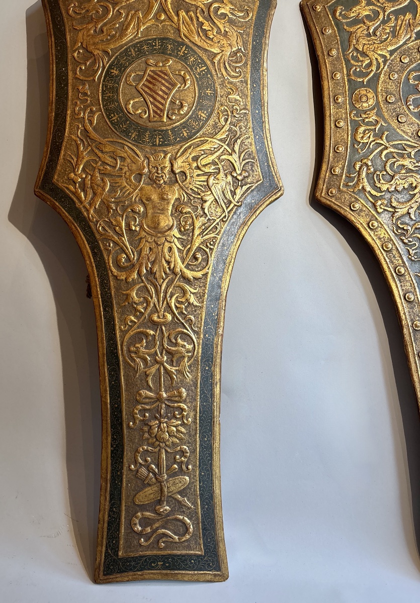 Florence, Early 19th Century, Pair Of Revival Shields-photo-1