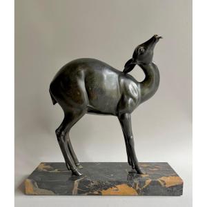 Art Deco Bronze Doe