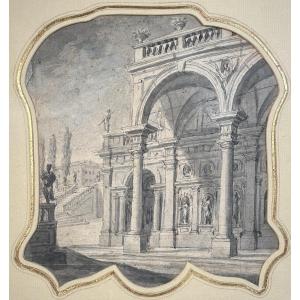 Italie, fin du XVIIe siècle. Capriccio