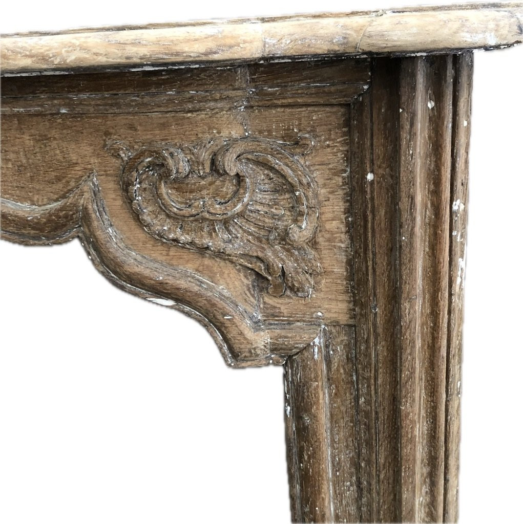 Cheminée d'époque Louis XV en chene-photo-3