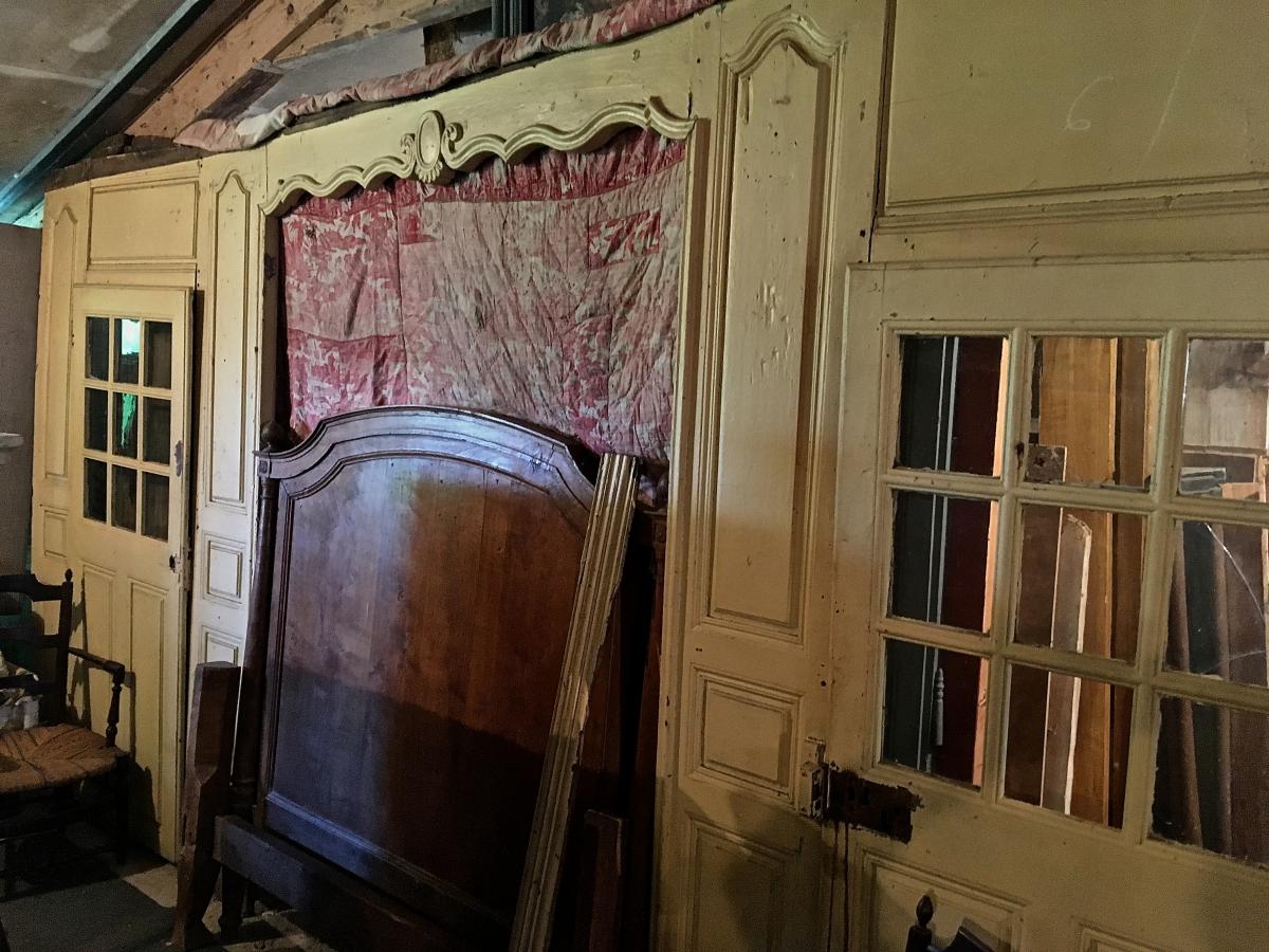 Wooden Alcove Of Chamber Of Louis XV Period In Oak-photo-3