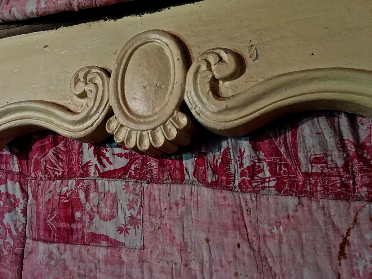Wooden Alcove Of Chamber Of Louis XV Period In Oak-photo-4