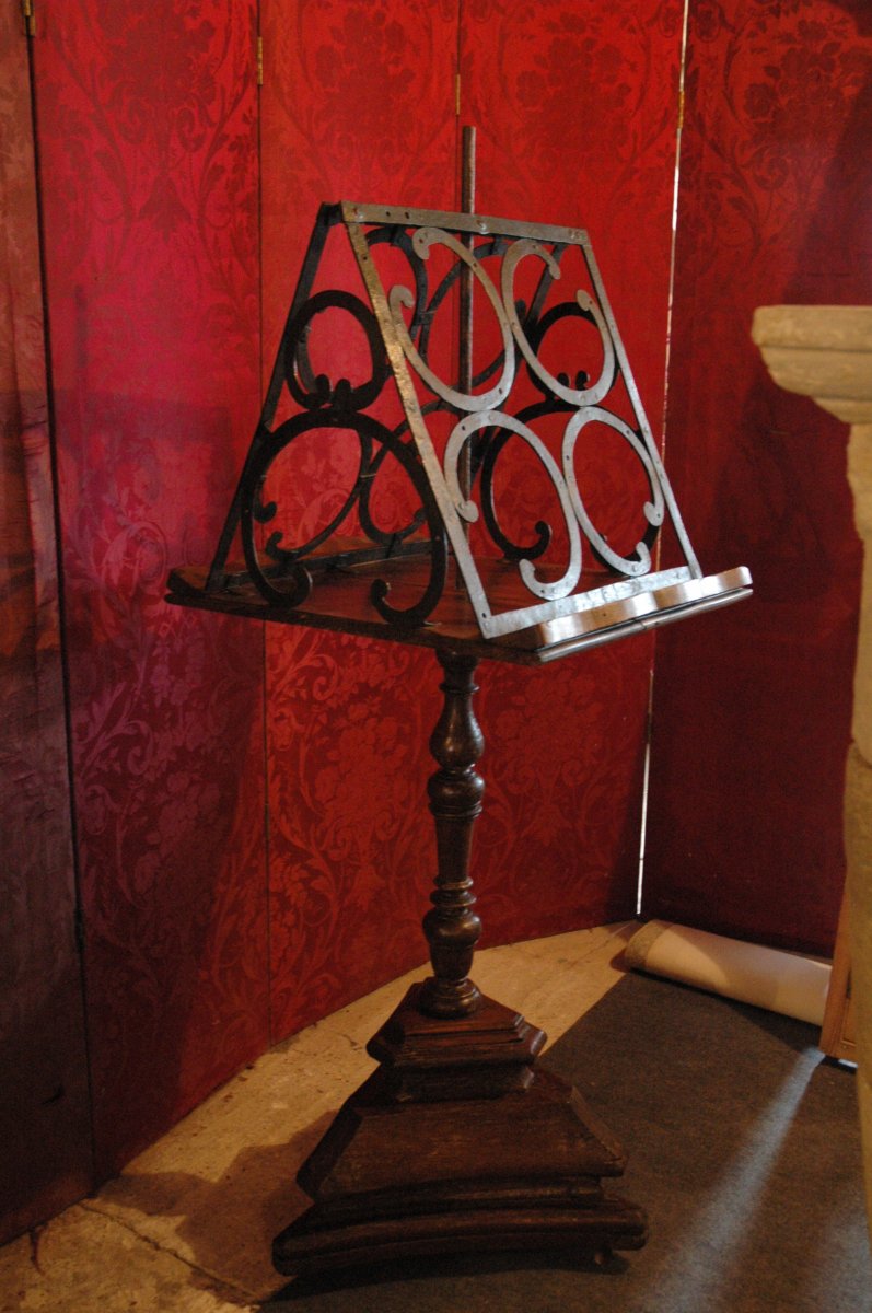 Lectern Wood And Wrought Iron Early Eighteenth Century-photo-2