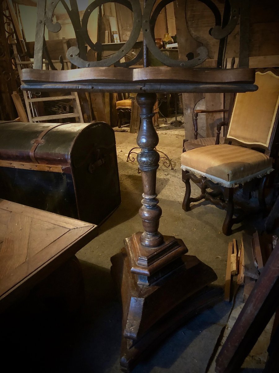 Lectern Wood And Wrought Iron Early Eighteenth Century-photo-1