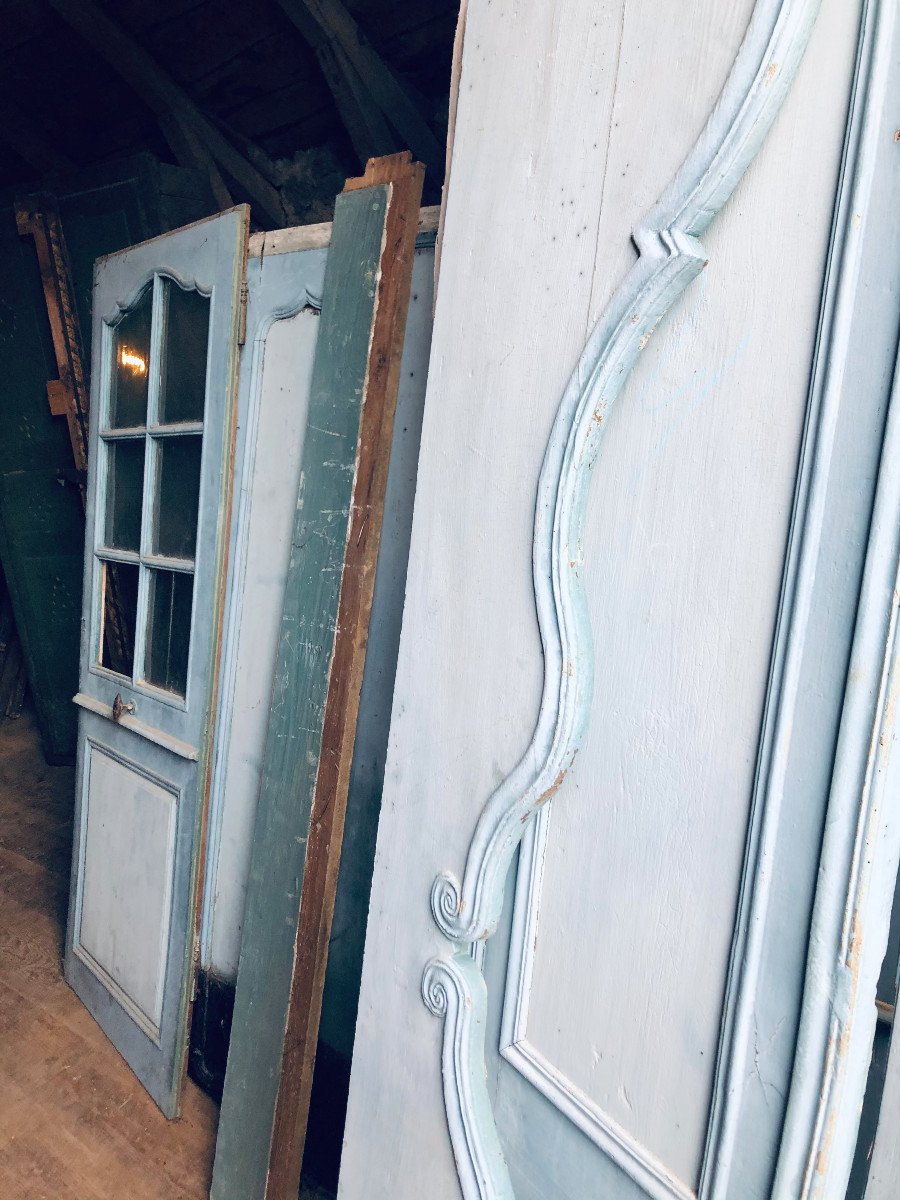 Boiserie, Alcôve De Chambre d'époque Louis XV En Bois Peint-photo-3