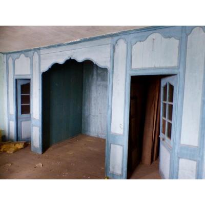 Woodwork, Louis XV Period Bedroom Alcove In Painted Wood