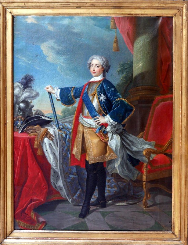 Portrait De Louis XV Vers 1730 entourage De Jean-baptiste Van Loo
