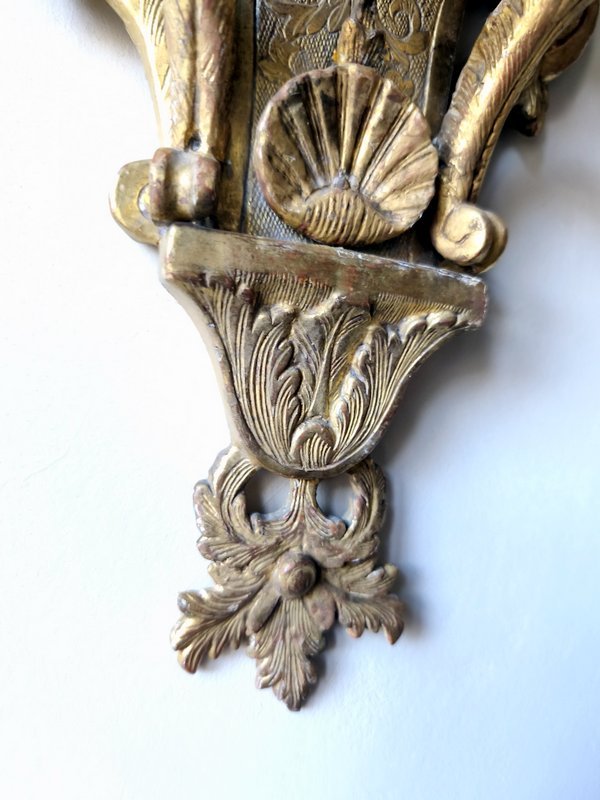 Pair Of Small Consoles, Carved And Gilded  XVIII°.-photo-4