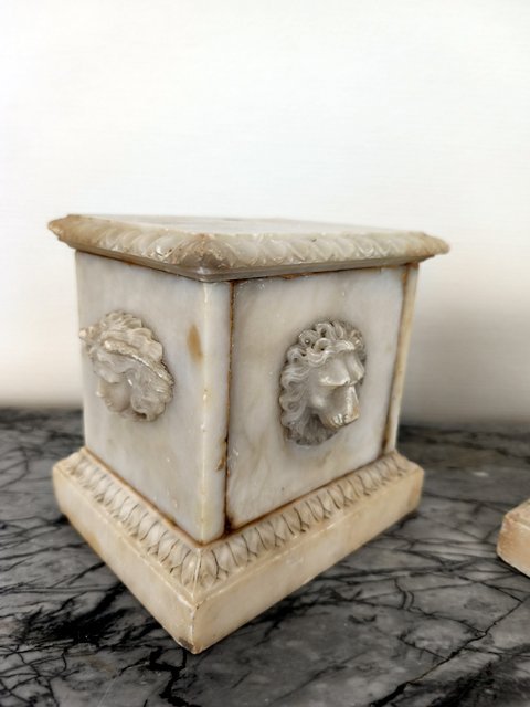Pair Of Alabaster Bases, Early 19th Century-photo-4