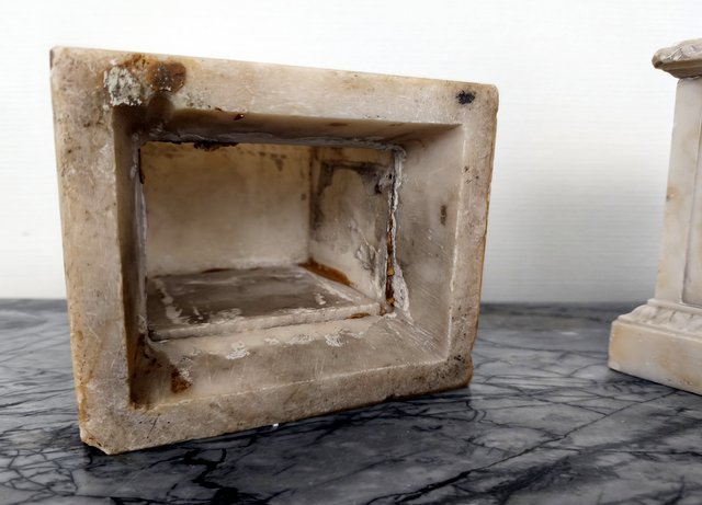 Pair Of Alabaster Bases, Early 19th Century-photo-1