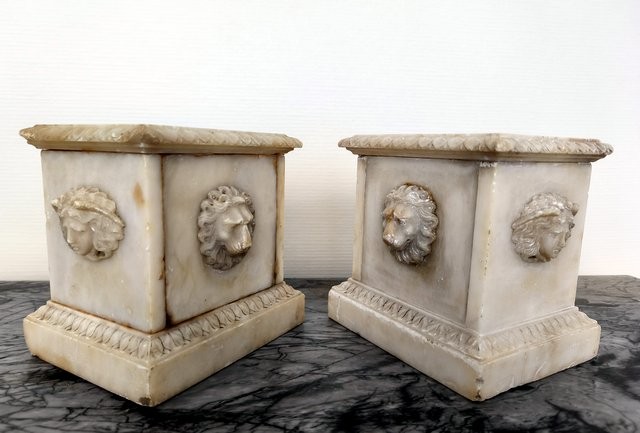 Pair Of Alabaster Bases, Early 19th Century
