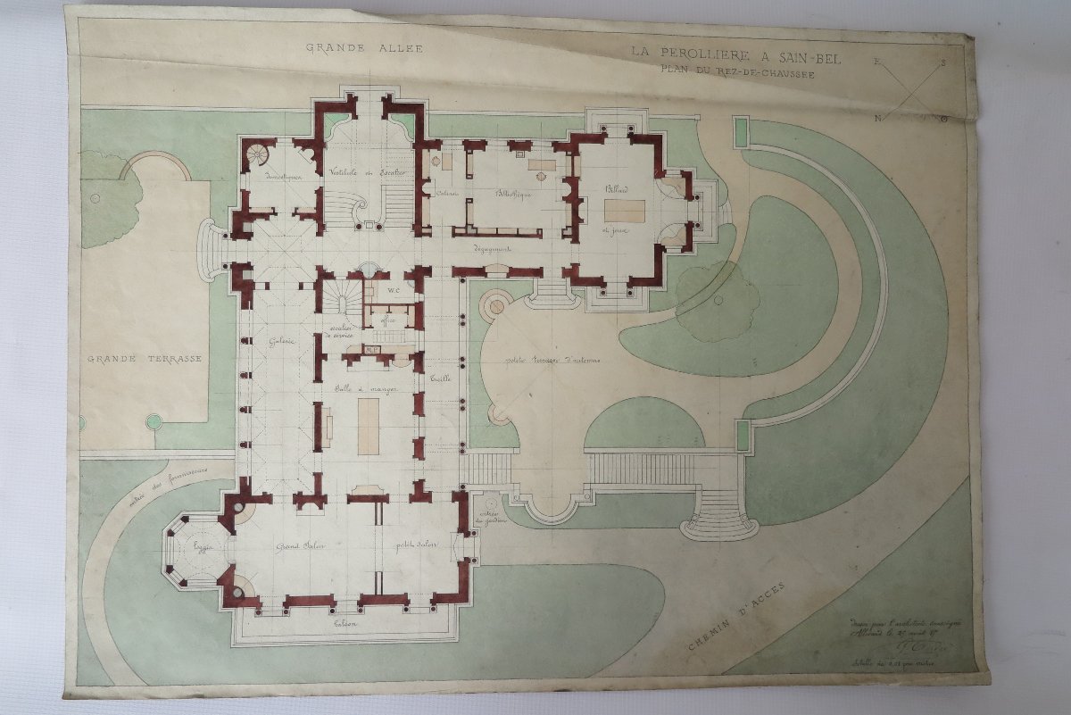 Plans -  villa "la perolliere"  architecte Gaspard Andre 1885-photo-2