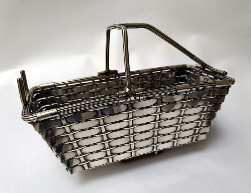 Porte bouteille metal argente 1930-photo-2