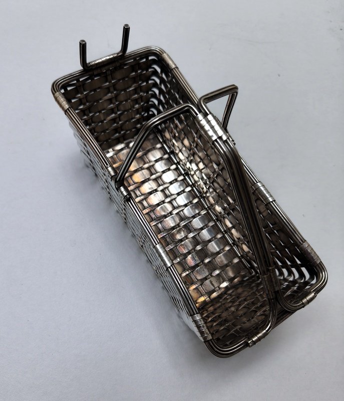 Porte bouteille metal argente 1930-photo-3