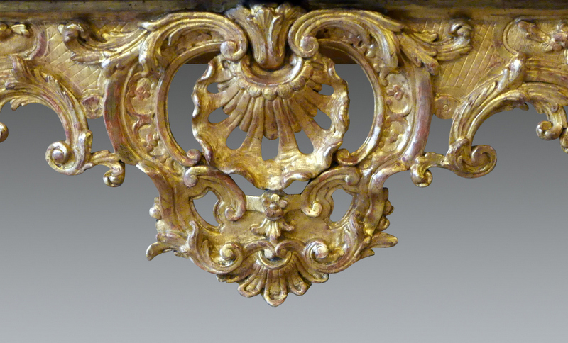 Console Carved And Gilded, Four Feet Regency Period.-photo-2