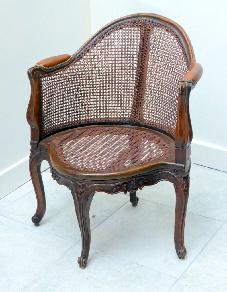 Office Chair Background Cane Stamped E. Miller L. XV.
