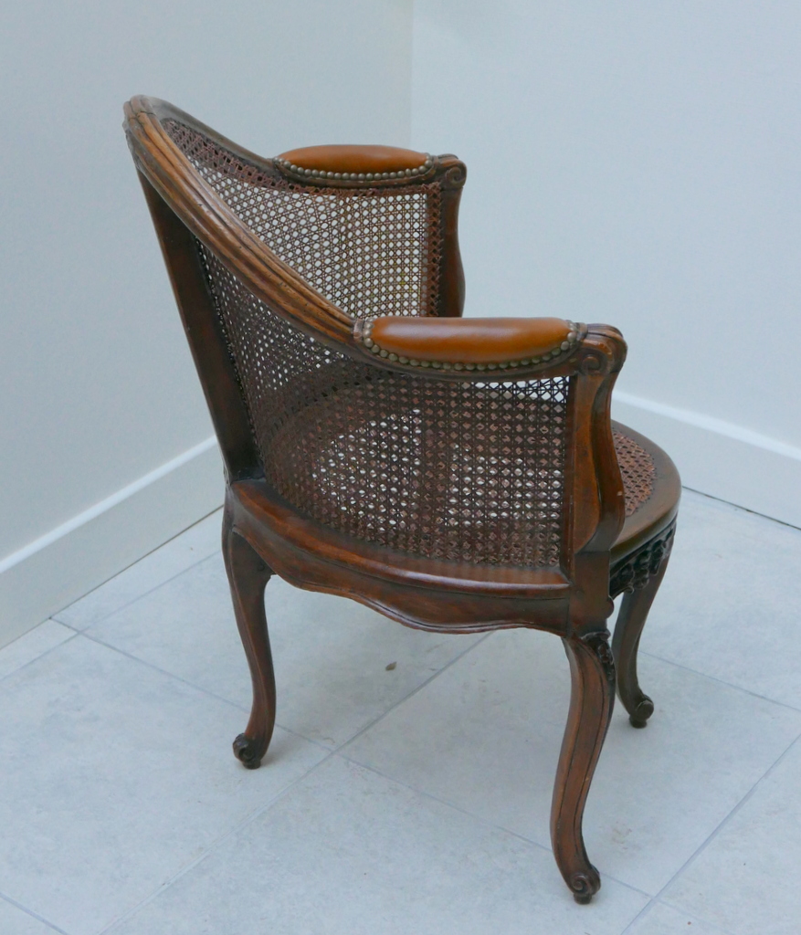 Office Chair Background Cane Stamped E. Miller L. XV.-photo-2