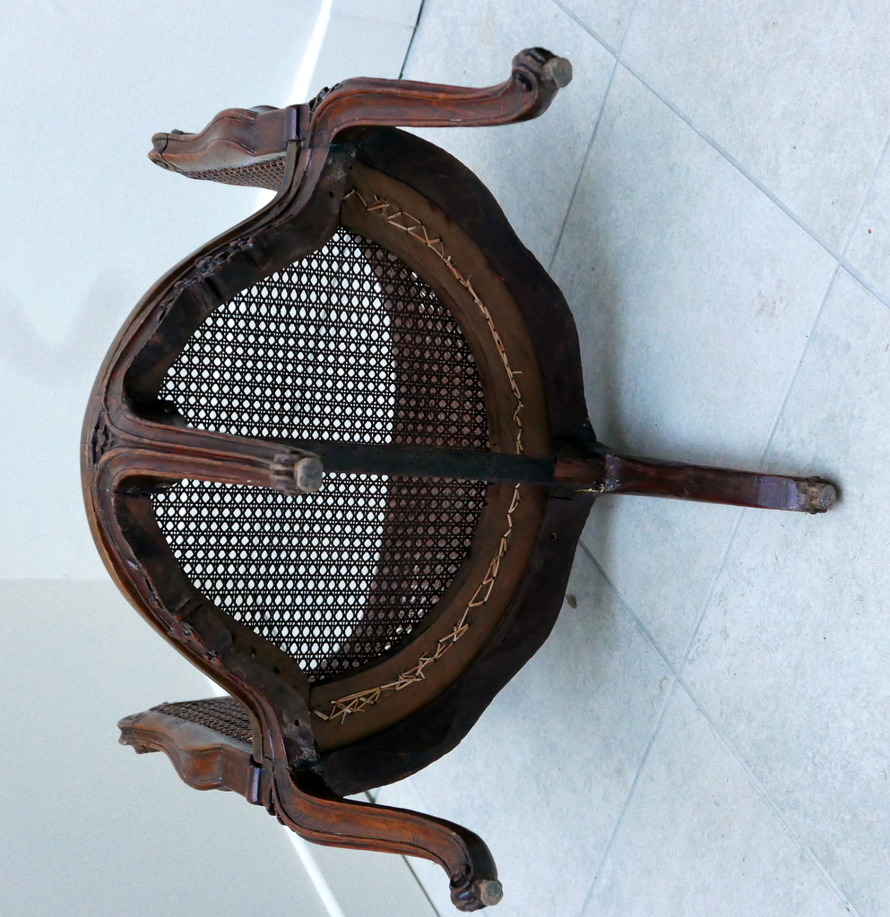 Office Chair Background Cane Stamped E. Miller L. XV.-photo-4
