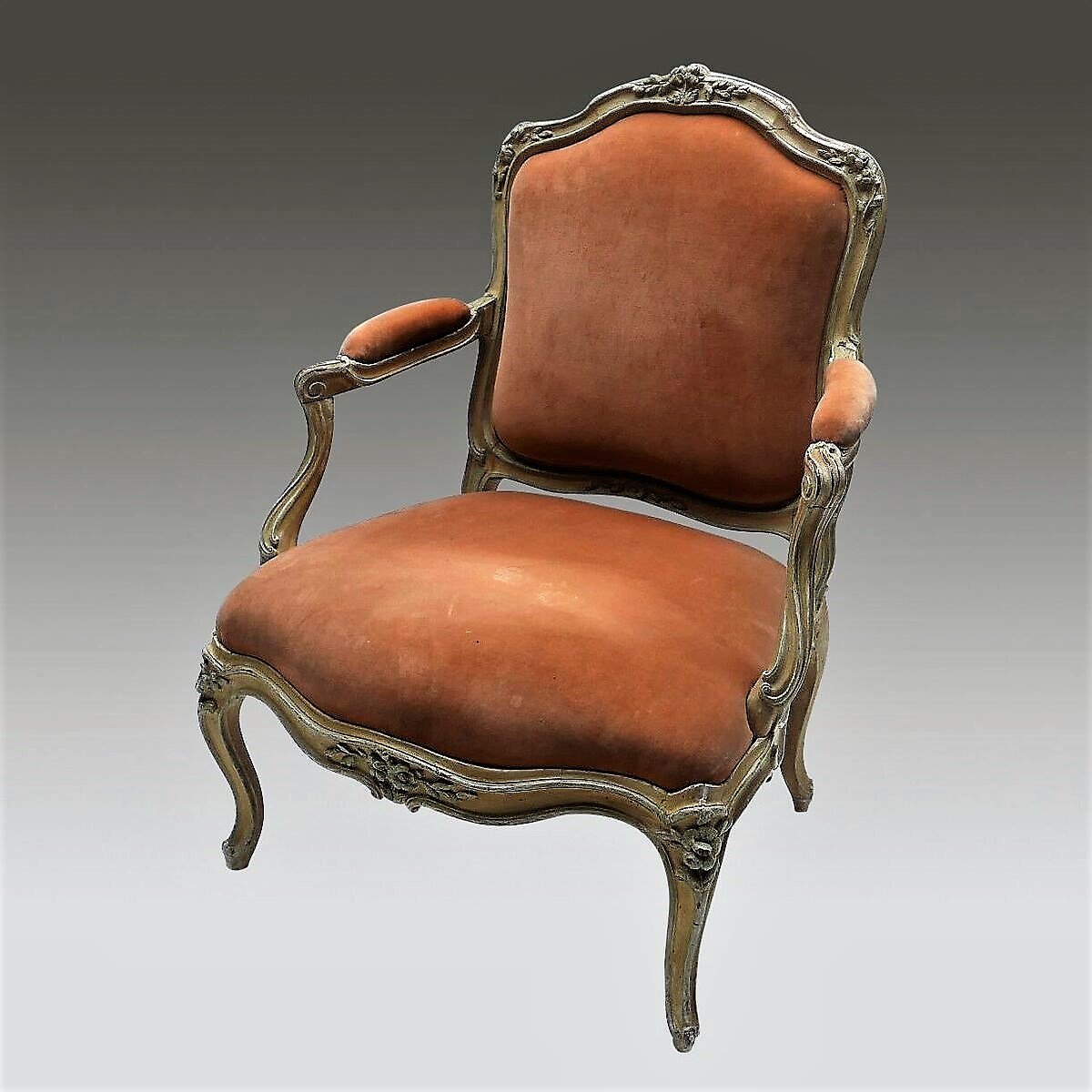 Fauteuil Dos Plat à Châssis époque Louis XV