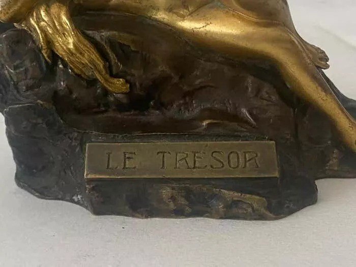 Bronze Study "treasure Seeker" By Carl Kauba-photo-4