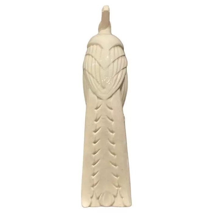 Charles Lemanceau Art Deco Glazed Ceramic Cubist Peacock-photo-2