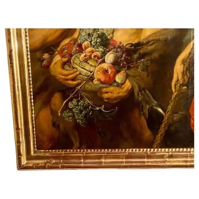 Grande Peinture Antique Après Peter Paul Rubens, Vers 19e Siècle-photo-2