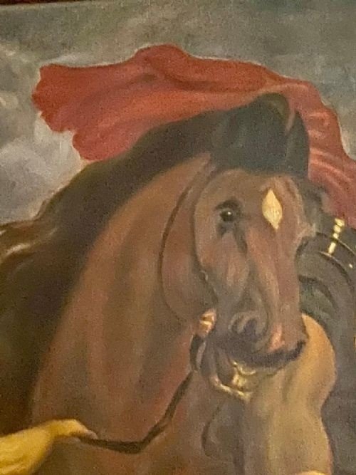Peinture à l'Huile Ancienne Du 19e Siècle Après Rubens "l'enlèvement Des Filles De Leucippe"-photo-4