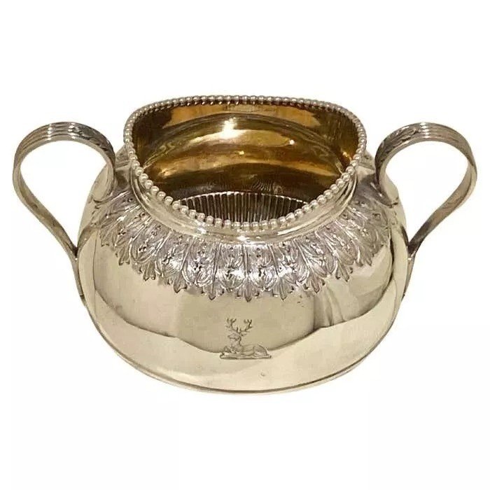 Service à Thé Et Café En Argent Sterling Victorien, Quatre Pièces, Londres 1883-photo-1