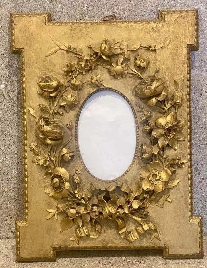 Paire De Cadres Photo Antiques En Bois Doré Sculpté En Haut Relief, 19e Siècle-photo-3