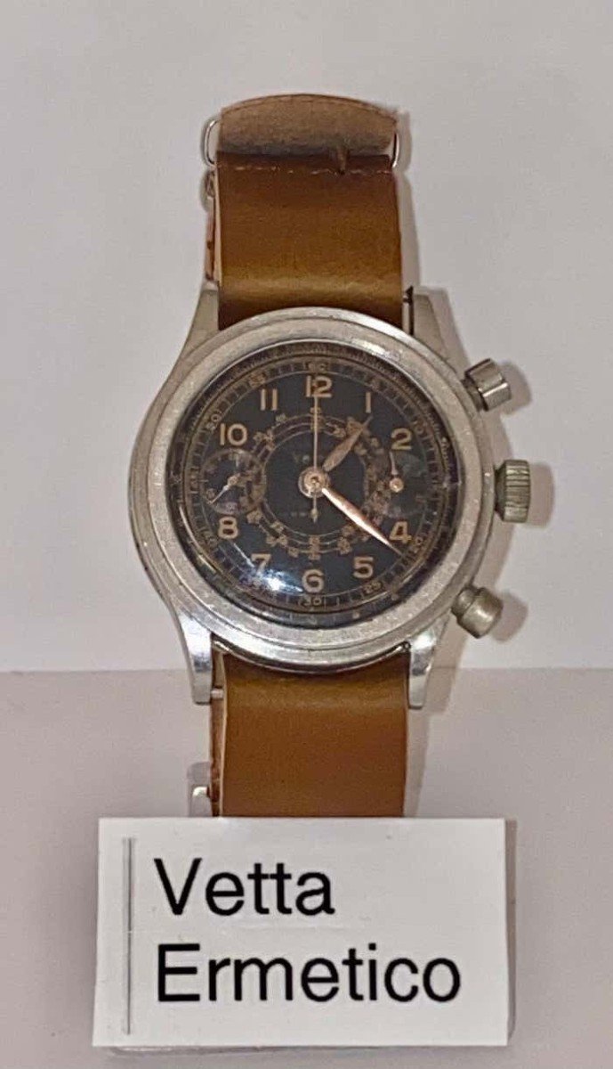 Vetta, Ermetico 5347 Chronograph Valjoux 22, Mens, Circa 1940-photo-2
