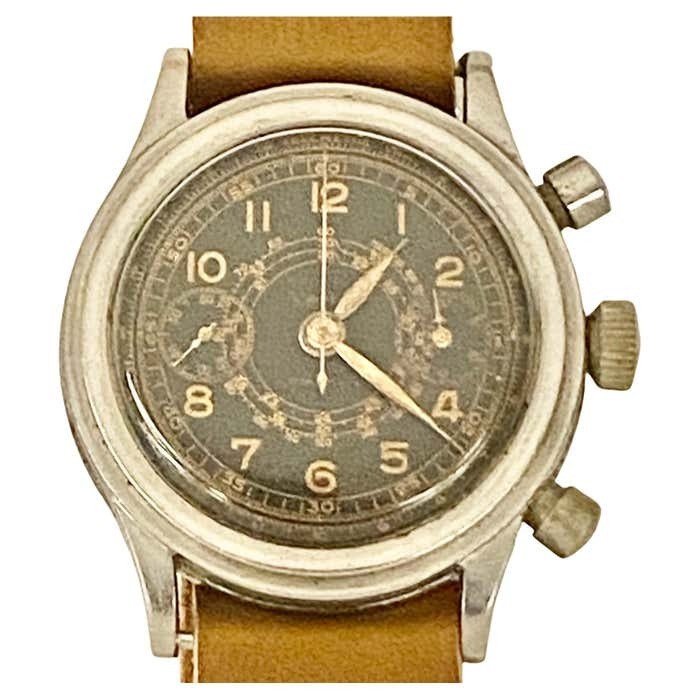 Vetta, Ermetico 5347 Chronograph Valjoux 22, Mens, Circa 1940-photo-4