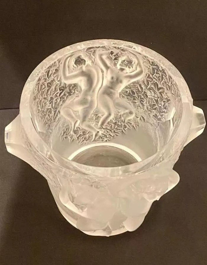 Seau à Champagne / Seau à Glace En Cristal Ganymede De Lalique-photo-3