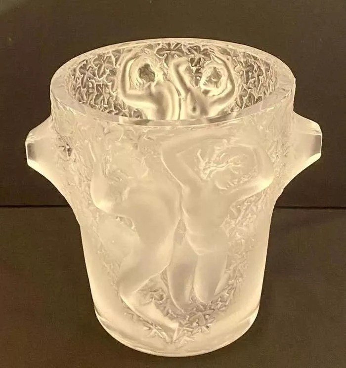 Seau à Champagne / Seau à Glace En Cristal Ganymede De Lalique