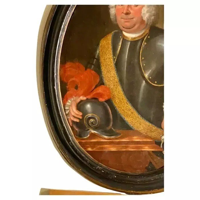 A Large Italian Lombard School 18th Century Portrait Painting Of A Man In Armour-photo-7