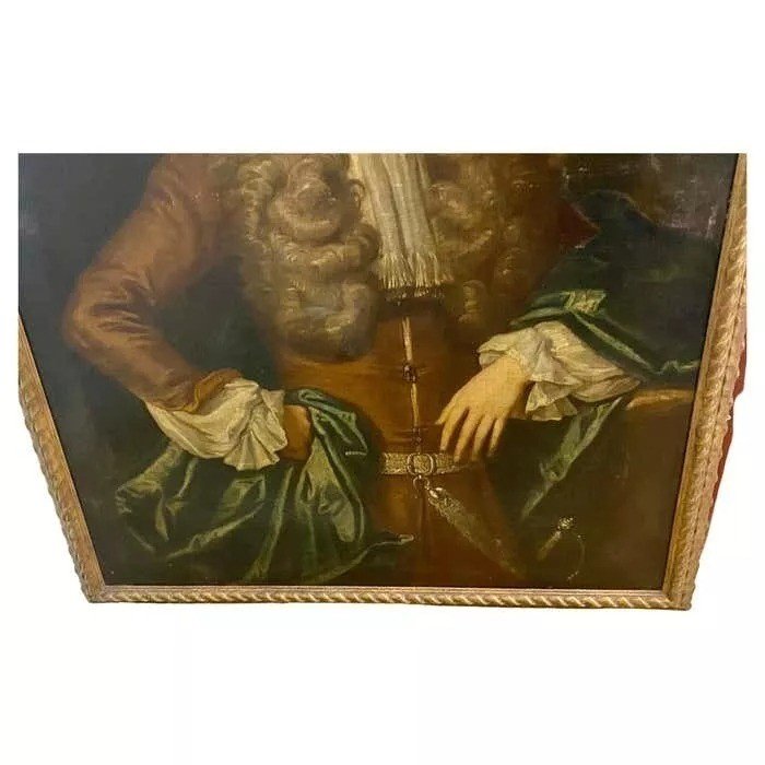 Grand Portrait d'Un Jeune Noble Du XVIIIe Siècle, Peinture à l'Huile Britannique-photo-3