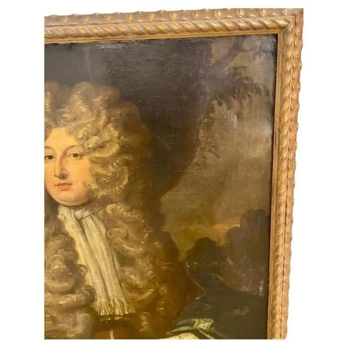 Grand Portrait d'Un Jeune Noble Du XVIIIe Siècle, Peinture à l'Huile Britannique-photo-5