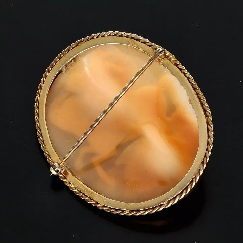 Broche Camée Ancienne En Or-photo-2