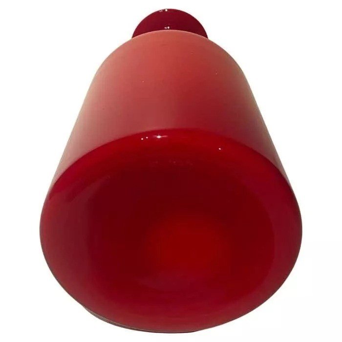 Large Red Danish Mid Century Gulvase By Otto Brauer For Holmegaard-photo-4