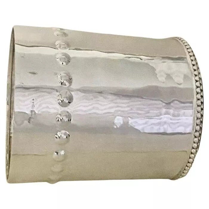 Seau à Glace En Argent Massif 800 Brandimarte, Années 1960, Style Mid-century Modern-photo-3