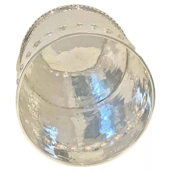 Seau à Glace En Argent Massif 800 Brandimarte, Années 1960, Style Mid-century Modern-photo-5