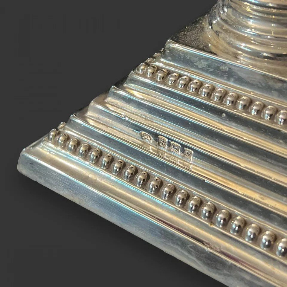 Pair Of Victorian Sterling Silver Candlesticks-photo-3