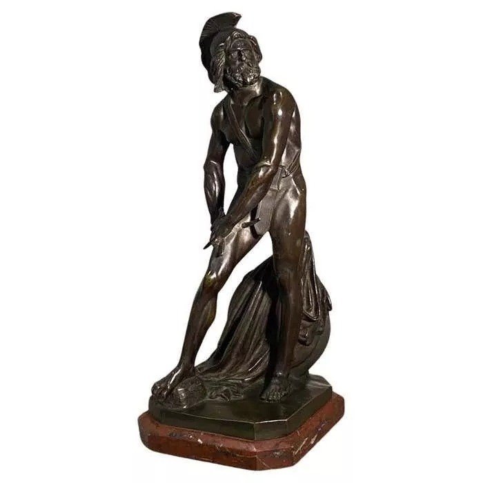 Quality Bronze Of Philopoemen, By Pierre Jean David d'Angers-photo-3