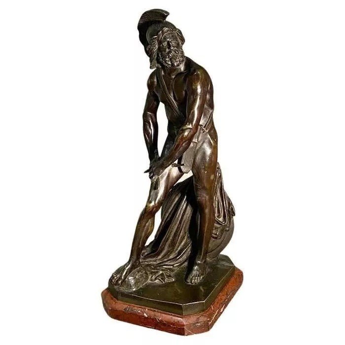 Quality Bronze Of Philopoemen, By Pierre Jean David d'Angers