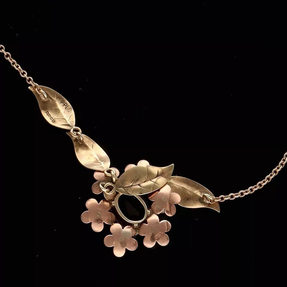 Victorian 9ct Gold Garnet Pendant-photo-2