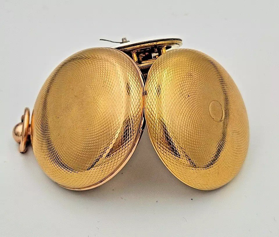 Montre De Poche Full Hunter à Fusée Verge En Or 18k Par J. Lyndsey, Antique Vers 1840-photo-3