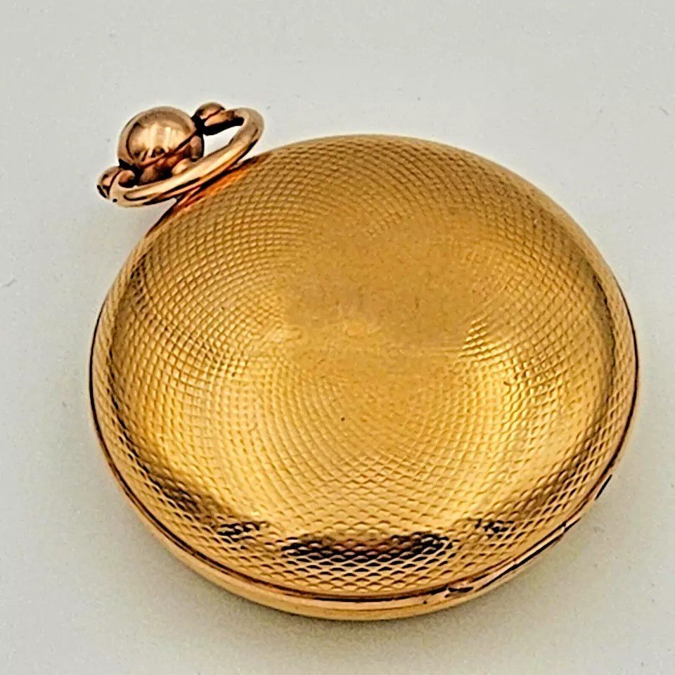 Montre De Poche Full Hunter à Fusée Verge En Or 18k Par J. Lyndsey, Antique Vers 1840-photo-4