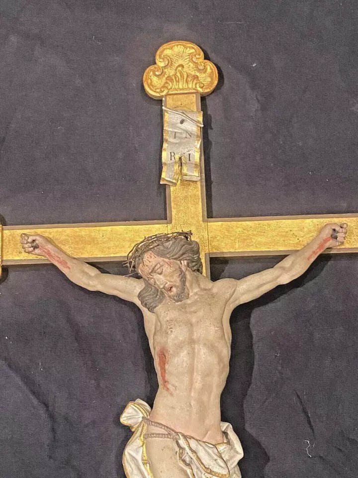 Grande Sculpture Antique Corpus Christi En Bois, Statue De Jésus-christ, XIXe Siècle, 131 Cm-photo-6