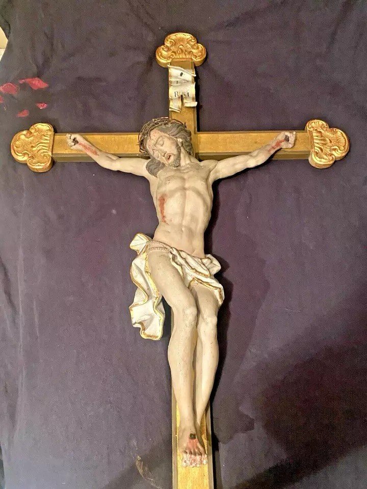 Grande Sculpture Antique Corpus Christi En Bois, Statue De Jésus-christ, XIXe Siècle, 131 Cm-photo-7