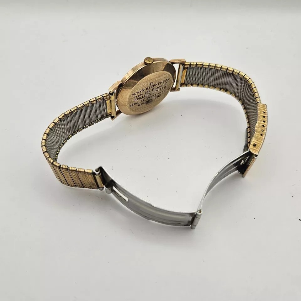 Vintage Jw Benson London W1 9ct Gold Gents Wristwatch 17 Jewels-photo-3