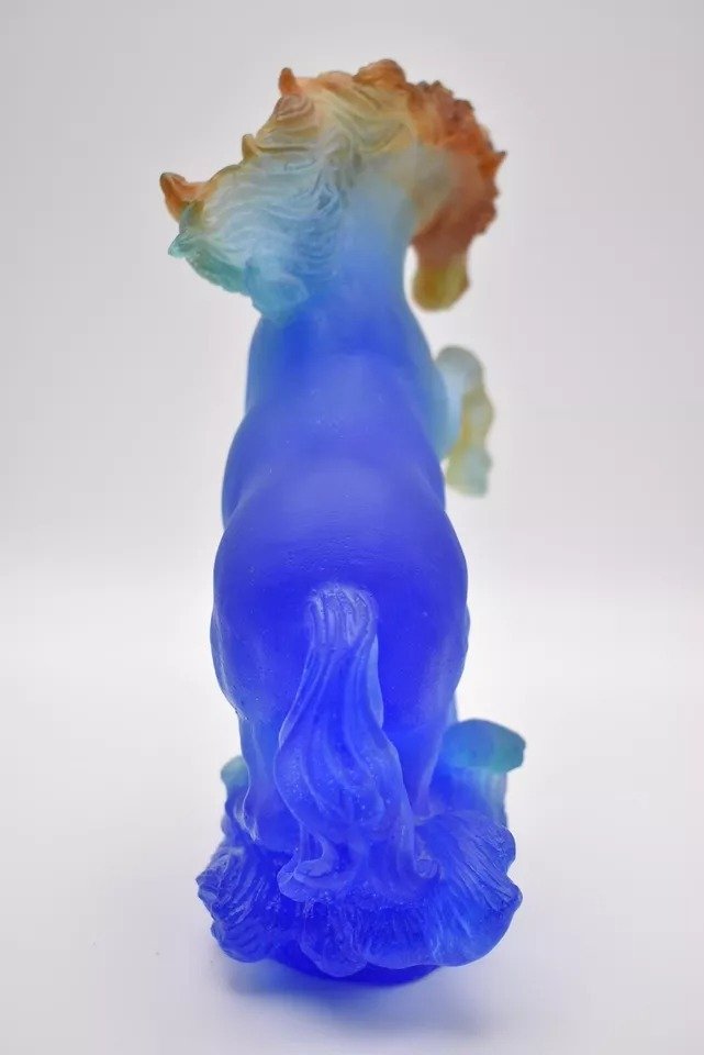Daum France "rearing Horse", Collection "marly".-photo-2